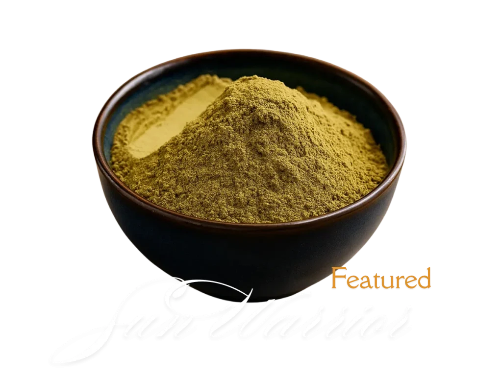 Bowl of enhanced kratom powder from All Natural Artisan